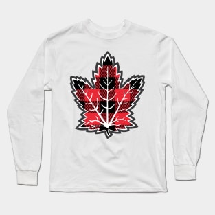 Plaid Maple Leaf Long Sleeve T-Shirt